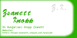 zsanett knopp business card